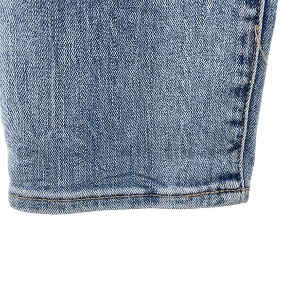 Bohme Premium Denim High Waisted Light Wash Straight Leg Distressed Jean Size 29 - Picture 4 of 9